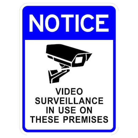Sign Solutions Usa Notice Video Surveillance 18"X24" Diamond Grade Cubed Reflective (DG3) 080 DCS08DWT1824CUS00097